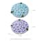 Glitzhome® 10" Set of 2 Cement Blue and Purple Hydrangea Textured Stepping Stones